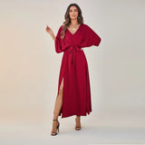 Penélope - Long Evening Dress with V-Neck