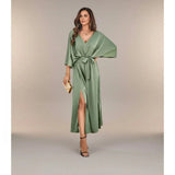 Penélope - Long Evening Dress with V-Neck