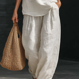 Carmen | Sleeveless Set with Wide Leg Trousers