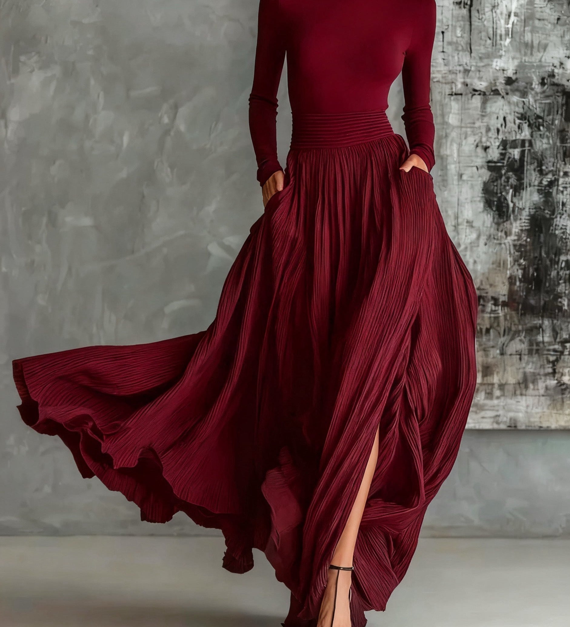 Carmen | Elegant set with pleated skirt