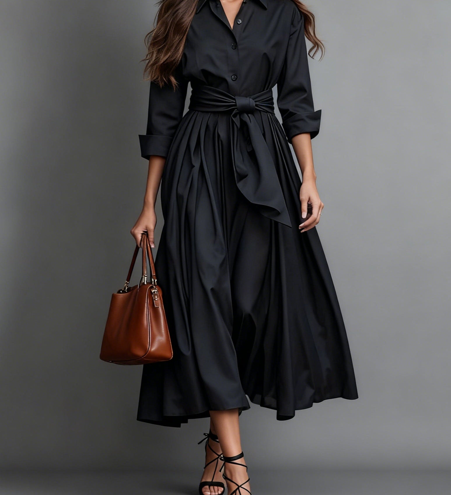 Carmen | Elegant Maxi Dress with Bow Detail