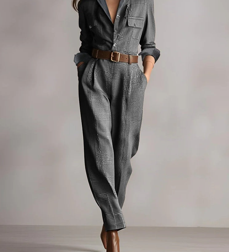 Carmen | elegant checkered jumpsuit