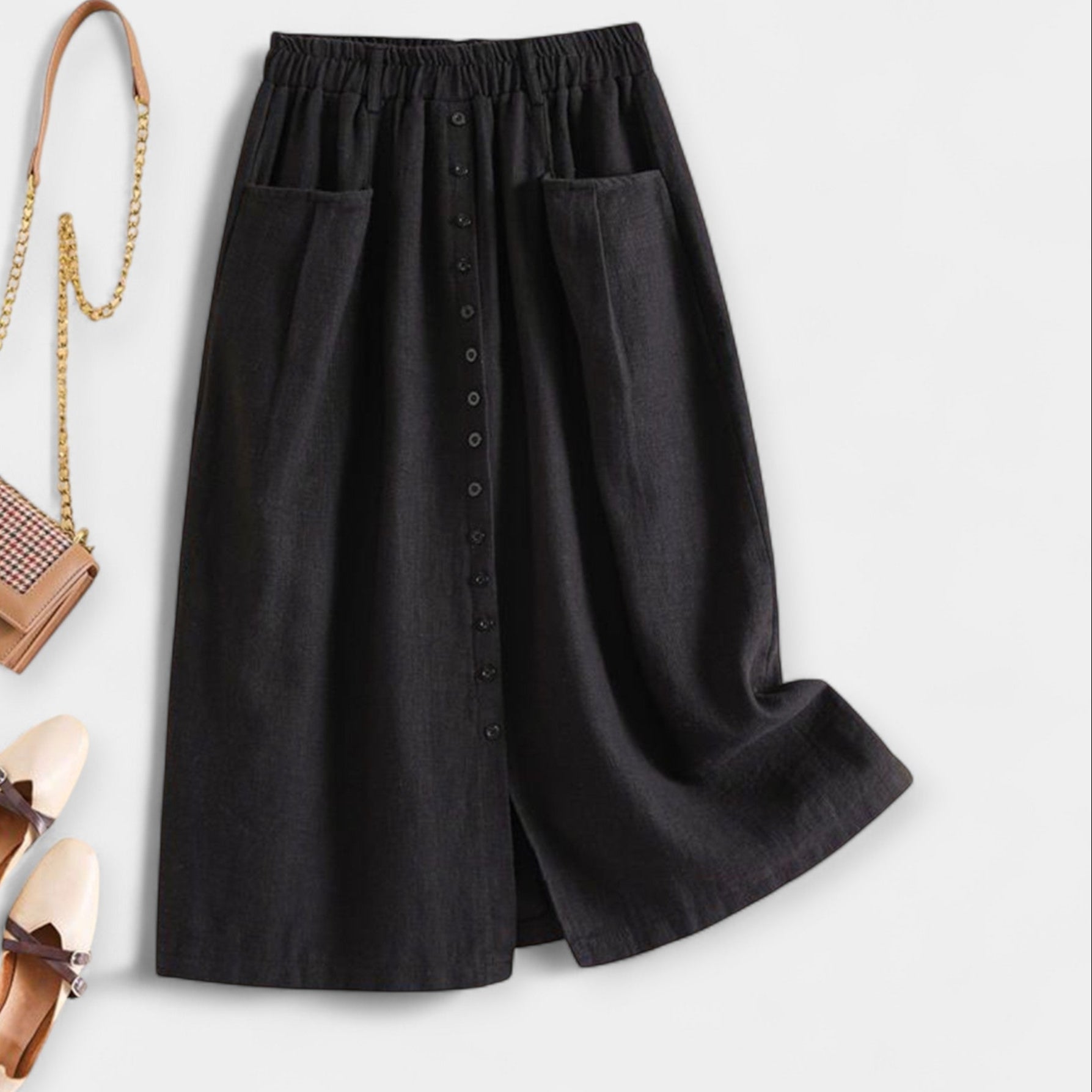 Midi Skirt with Wash