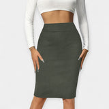 High-Waisted Office Skirt