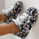 Veronika Graffiti Design Sneakers with Cushioning