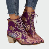 Leather Shoes with Flowers