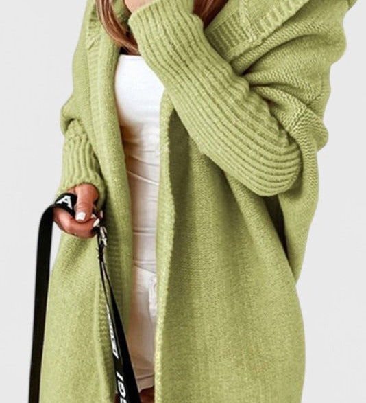 Oversized Hooded Knit Cardigan