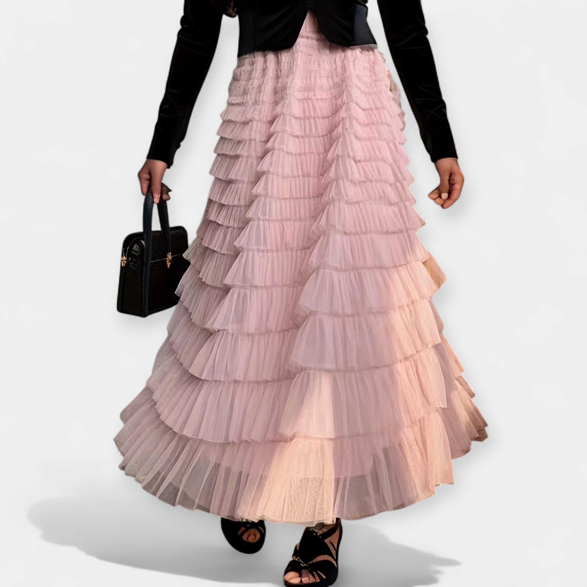 Elegant Tulle Detail Skirt