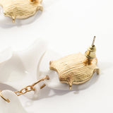 Orchid Petal Drop Earrings
