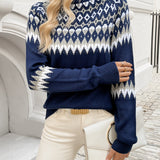 Ella | Elegant Geometric Knit Sweater