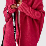 Oversized Hooded Knit Cardigan