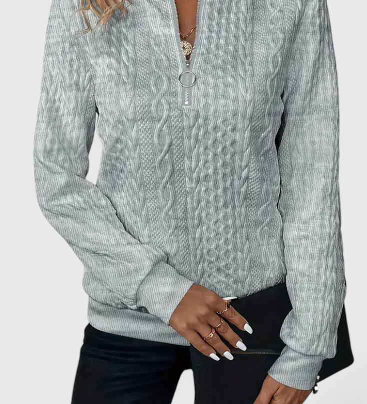 Zoey | Soft Zip Knit Jumper