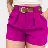 High-Waisted Pleated Shorts