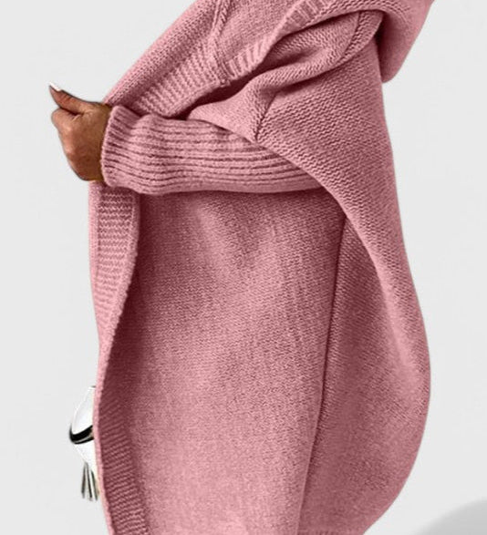 Oversized Hooded Knit Cardigan