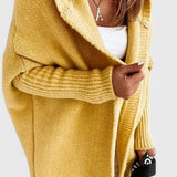 Oversized Hooded Knit Cardigan