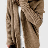 Oversized Hooded Knit Cardigan