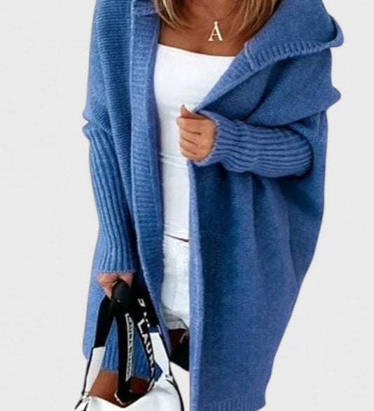 Oversized Hooded Knit Cardigan