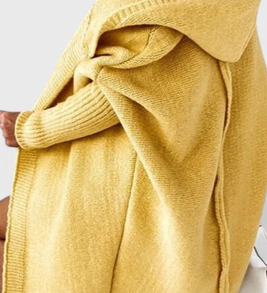 Oversized Hooded Knit Cardigan