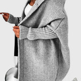 Oversized Hooded Knit Cardigan