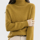 Sapphire - Solid High Neck Sweater