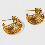 C-Shaped Hoop Earrings