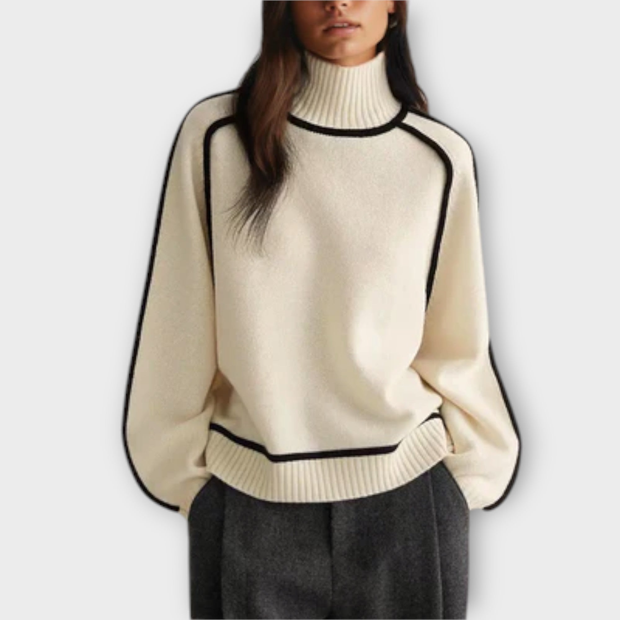 Emilie - Soft and Elegant High Neck Sweater