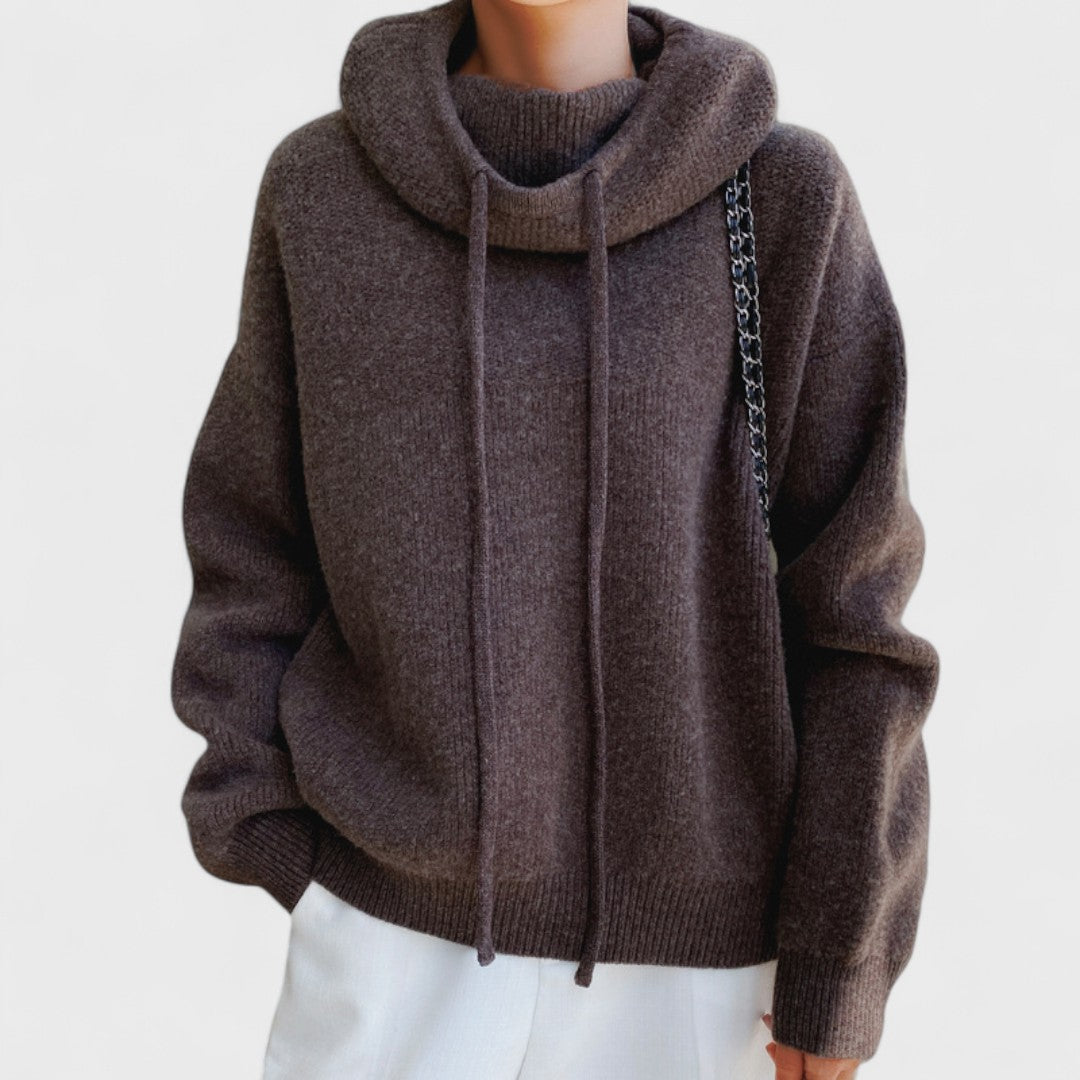 Charlotte - High Neck Sweater in Merino Wool