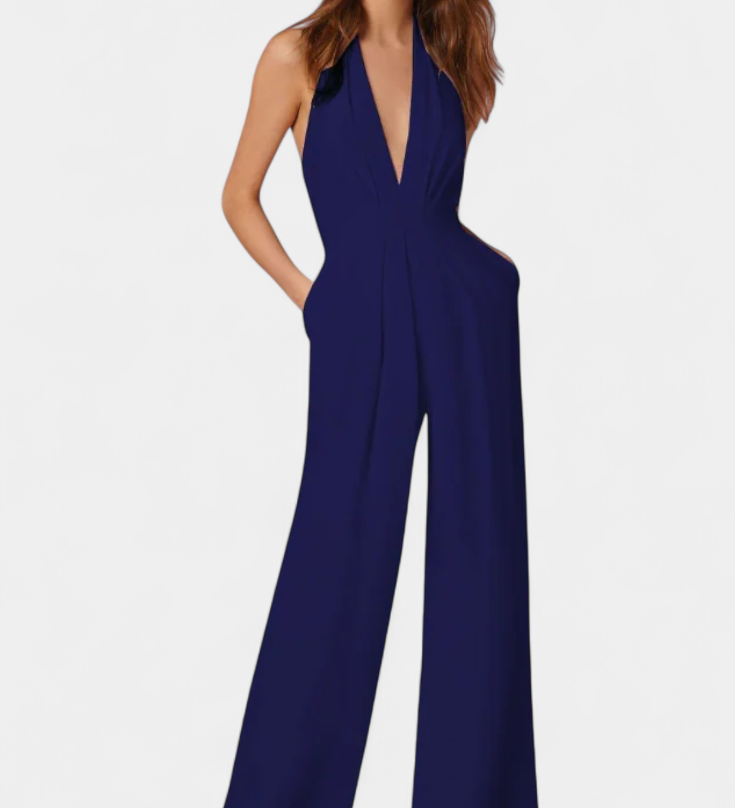 Lilac Wide-Leg Jumpsuit with Light Elegance
