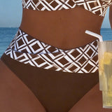 Sara - Two-Piece Bikini with Diamond Cut and Pattern