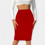 High-Waisted Office Skirt