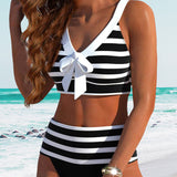 Victory - High-Waisted Striped Bikini