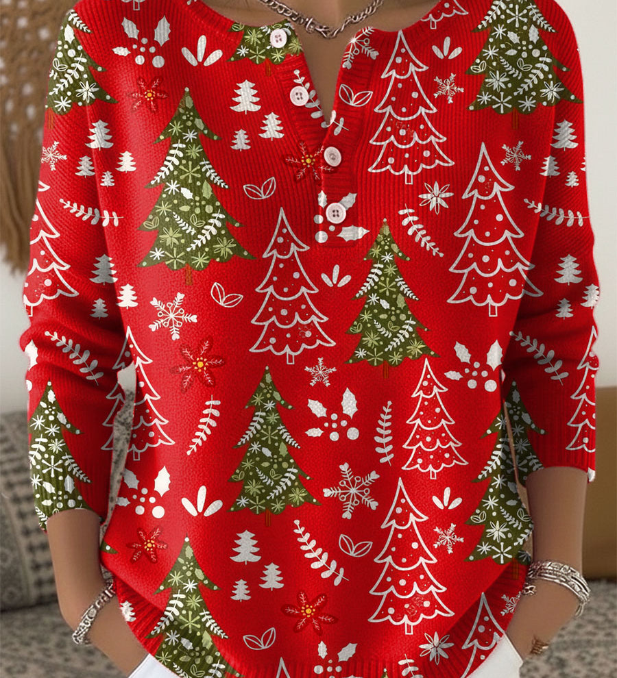 Sofía | Christmas Sweater with Buttons