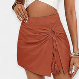 High-Waisted Shorts with Skirt