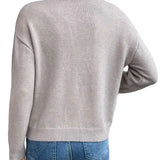 Céline | Chic Knitted Sweater with Elegant Lace Collar