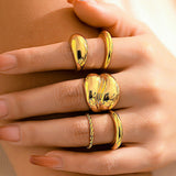 4-Piece Metal Ring Set