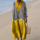 Sofía - Vestido Zigzag con Contraste