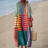 Irene - Vestido Largo Multicolor en Patchwork