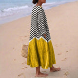 Sofía - Vestido Zigzag con Contraste