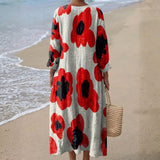 Eugenia - Vestido Maxi Floral en Rojo
