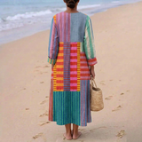 Irene - Vestido Largo Multicolor en Patchwork