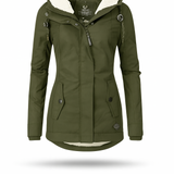 Soraya | Long Waterproof Jacket with Hood and Lining