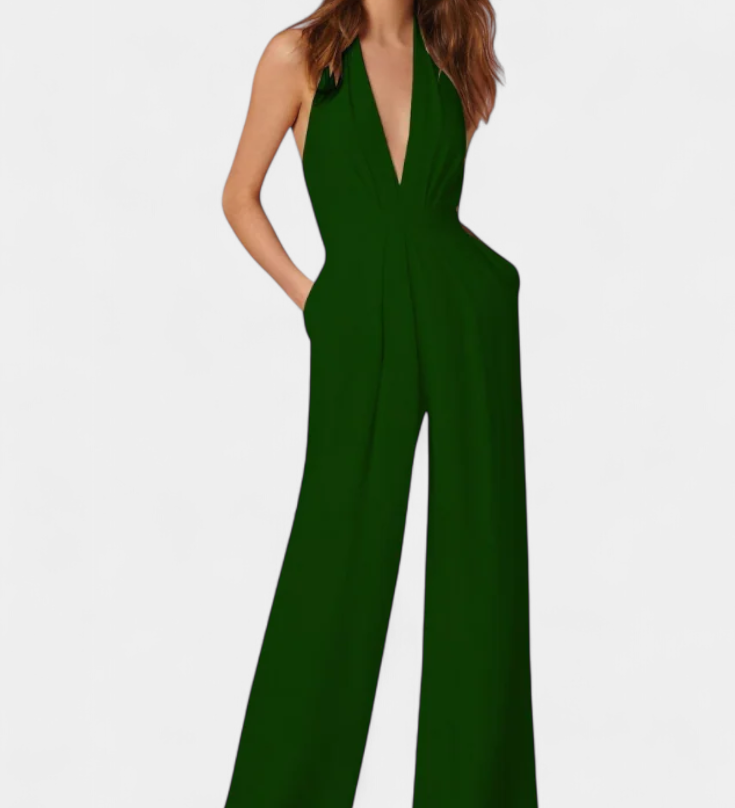 Lilac Wide-Leg Jumpsuit with Light Elegance