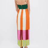 Paloma | Maxi Dress in Colourful Stripes