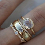 Vintage Gold and Zirconia Ring