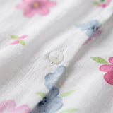 Maria | Floral Dress with Adjustable Waist and Laces