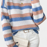 Kristen Striped Oversized Round Neck Jumper