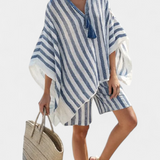 Salomé - Striped Blouse and Shorts Set