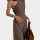 Elegant Magnolia One-Shoulder Dress with Ruching