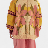Casey Floral Knit Cardigan with Relaxed Fit