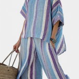 Laura - Lilac Striped Set
